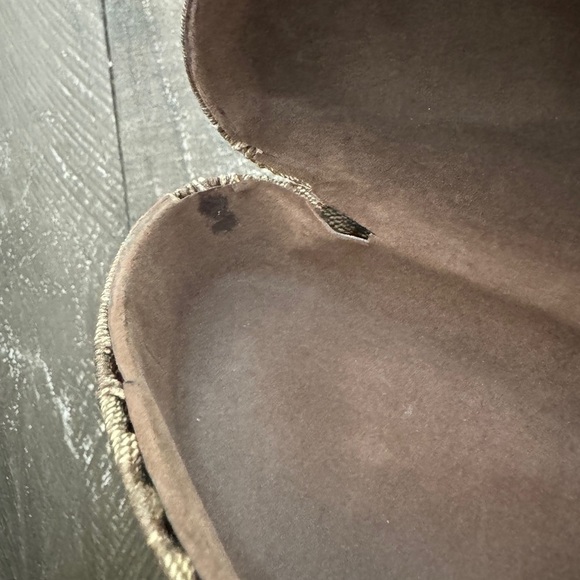 COACH Hard Shell‎ Hinged Sunglasses Case Brown/Tan - Picture 7 of 9